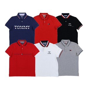 Tommy Hilfiger Mens Polo Shirt Custom Fit Short Sleeve Mesh Graphic Logo New