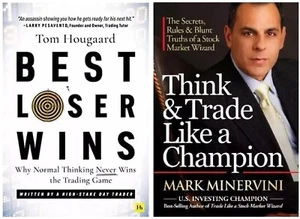 2 book set THINK & TRADE LIKE A CHAMPION + Best Loser Wins Paperback - Bild 1 von 3