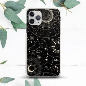 Zodiac Moon Sun Constellations Map Case For iPhone X SE 11 12 13 14 15 Pro Max X - Picture 1 of 1