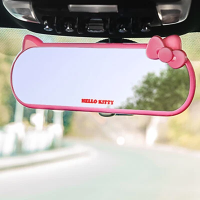 Espejo retrovisor universal lindo de dibujos animados KItty Cat coche decoración dama regalo rosa Foto 1 de 4