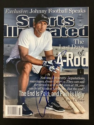 Alex Rodriguez Signed Sports Illustrated 8/5/13 No Label Baseball NYY Auto JSA - Image 1 of 4