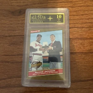 REGGIE JACKSON ALL STAR GENUINE AUTHENTIC VINTAGE GEM MNT 10 TRADING CARD RARE - Picture 1 of 2