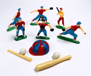 Vintage Baseball Tortenaufleger Kunststoff Lot 6 verschiedene Positionen Bilder ansehen - Bild 1 von 17