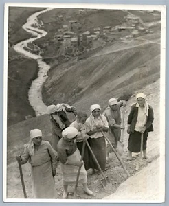 FOTO DE PRENSA REAL RUSA CAUCASO MUJER TRABAJADORA DE COLECCIÓN DE LOS AÑOS 1930 - Imagen 1 de 2