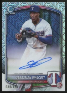 2025 Bowman Sebastian Walcott Mega Refractor Auto - Bild 1 von 2