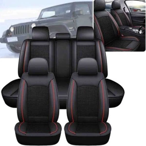For Nissan Pathfinder Car Seat Cover 5-Seats Full Set Leather Front&Rear Cushion - Picture 1 of 14
