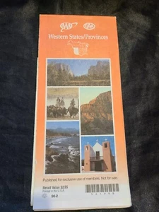 AAA Western States/Provinces State Highway Travel Road Map 98-2 - Picture 1 of 4