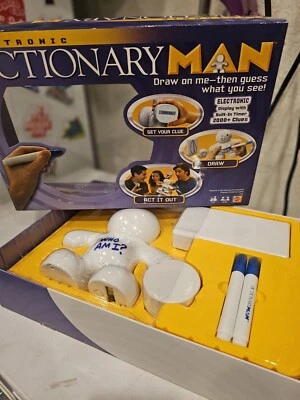 Pictionary Man Electronic Party Game Mattel New Open Box Tested Works Complete - Image 1 of 4
