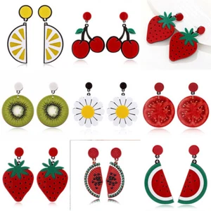 Stud Earrings Dangle Fashion Tassel Bohemia Fruit Personality Women Drop - Picture 1 of 22