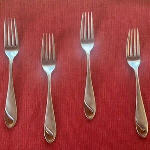 VTG Pfaltzgraff Sand And Seas Flatware Set of 4 Dinner Forks Discontinued MCM - Picture 1 of 6