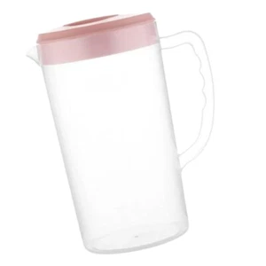 2200 ML Cold Water Bottle Reusable Jug Plastic Juice Pot Pitcher with Lid - Picture 1 of 11