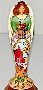 Jim Shore Heartwood Creek Autumn Angel Bell Copper 6" Without Box - Picture 1 of 6