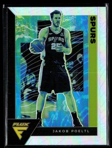 JAKOB POELTL 2020-21 PANINI FLUX SILVER #161 PARALLEL SAN ANTONIO SPURS