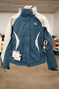 The North Face HyVent Women's Sz Small Blue White Ski Snowboard Jacket - Picture 1 of 20