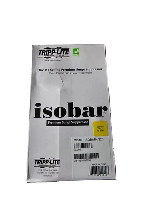 New Isobar 4-Outlet 230V Surge Protector, Model ISOBAR4/220 - Premium Power - Image 1 of 2