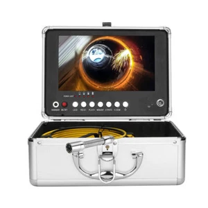 Telecamera ispezione tubi fognari 9" AHD DVR 16GB 17MM scarico endoscopio industriale 20M - Foto 1 di 10