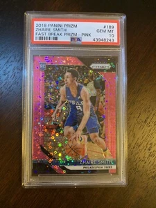 2018 Panini Prizm Zhaire Smith RC Fast Break Pink /50 #189 PSA 10 GEM MT Rookie - Picture 1 of 5