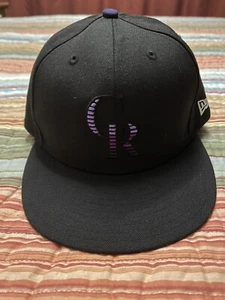 NEW ERA 59FIFTY COLORADO ROCKIES FITTED HAT,FLAT-BILL BLK WITH MLB LOGO 7 3/4 - Picture 1 of 8