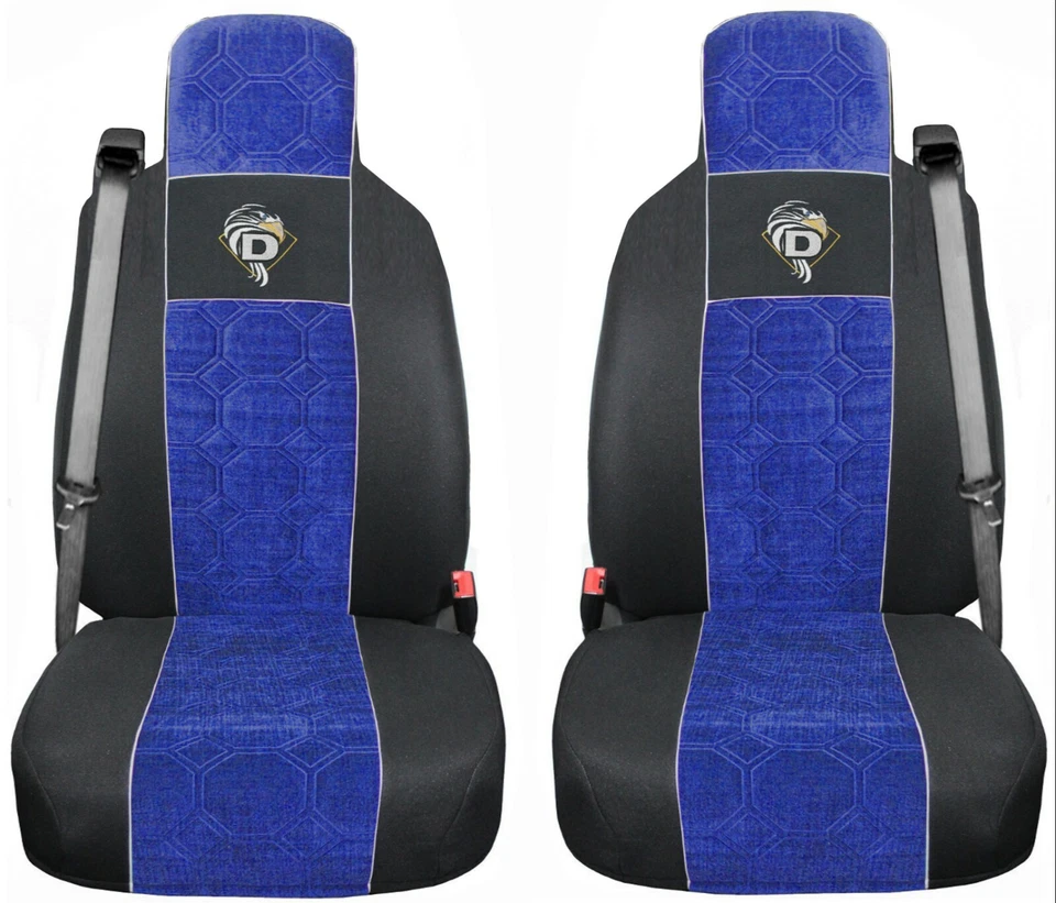 LKW Truck DAF XF 95 CF LF XF 105 Passform Schonbezüge Sitzbezüge Schwarz Blau - Bild 1 von 4