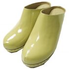 ADAM ET ROPE 23SS Wood Sole Clogs 22.5cm beige Patent leather wedge sandals