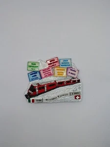  CALAMITA RESINA FRIGO  MAGNET BERNINA EXPRESS TIRANO SAINT MORITZ SVIZZERA  - Foto 1 di 1