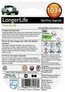 Bombilla de señal de giro - Larga duración - Paquete doble blister Philips 1034LLB2 Foto 1 de 1