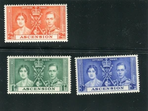 ASCENSION SCOTT# 37-39 MNH EDIZIONE INCORONAZIONE - Foto 1 di 1