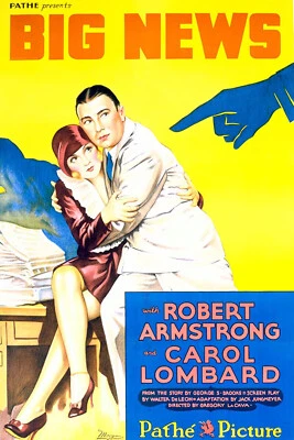 Big News DVD - Carole Lombard Robert Armstrong dir. La Cava pre-Code Drama 1933 - Image 1 of 4