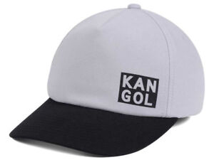 KANGOL Cut Out Logo Flex Fit Baseball Hat/Cap GREY/BLACK Mens Size S/M SRP $30