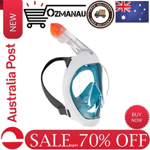 Decathlon Easybreath Adult's 500 Full Face Snorkel Mask EU M / L Deep Petrol Blu - Picture 1 of 11