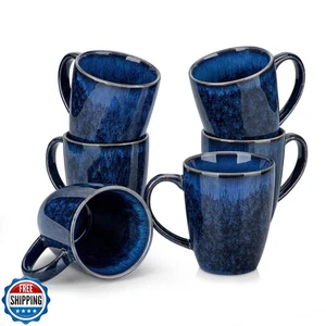 vancasso STARRY Ceramic Coffee Mug Set of 6, 12 Oz Tea Cups with Handle for L - Picture 1 of 5