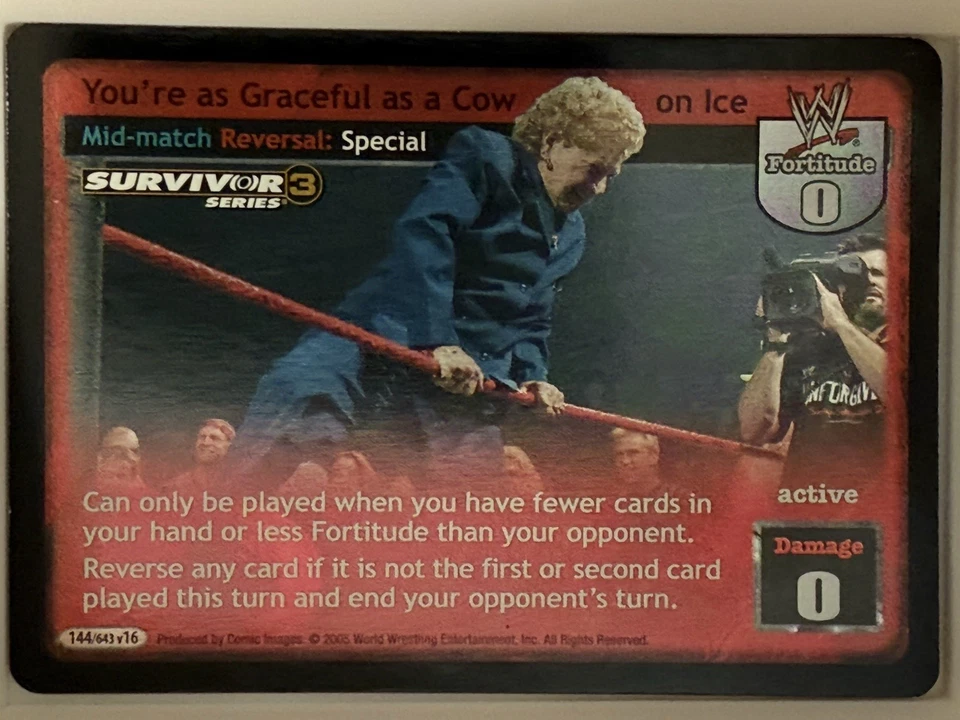 WWE Raw Deal CCG Survivor Series 3 SS3 You're As Graceful As A Cow On Ice Foil - Image 1 of 1