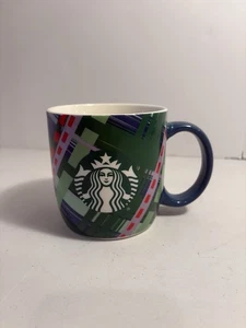 Starbucks 2020 Holiday Christmas Green Plaid Keramik Kaffeebecher 18oz Teetasse - Bild 1 von 6