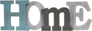 Rustic Wood Home Sign Decorative Cutout Word Wall Multicolors - Picture 1 of 8