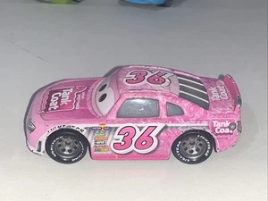 DISNEY PIXAR CARS # 36 REB MEEKER PINK TANK COAT DIE-CAST RACE CAR ~1:55 GUC - Picture 1 of 13
