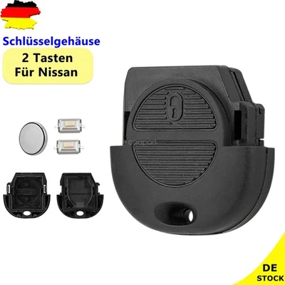 2 Tasten Schlüssel Gehäuse für Nissan Almera Tino Primera Micra Terrano X-trail - Bild 1 von 4
