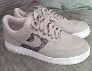 Nike Air Force 1 Glitter Trainers UK Size 9 Mens Womens Unisex Shoes Sneakers - Picture 1 of 18