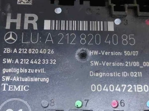 A2128204085 konfortmodul für MERCEDES CLASE E 220 CDI BLUETEC 2009 1112168 - Picture 1 of 11