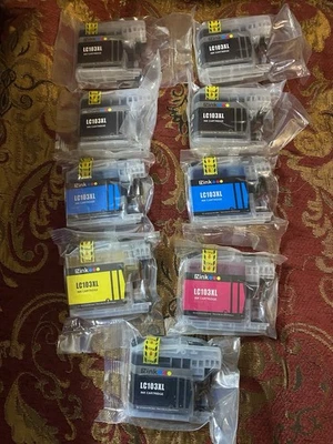 NUEVO EZink Cartuchos de Tinta LC103XL Negro Amarillo Azul Magenta Lote de 4 Foto 1 de 3