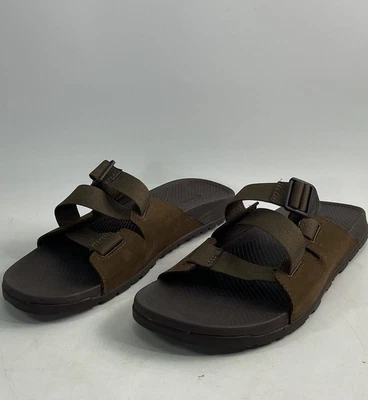Sandalias Chaco Lowdown de cuero marrón para hombre talla 13 Luvseat cojín goma Foto 1 de 4