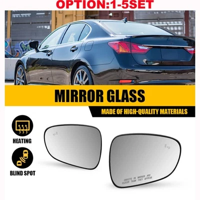 2x Espejo retrovisor izquierdo derecho vidrio térmico con punto ciego para Lexus GS350 2013-2020 Foto 1 de 4