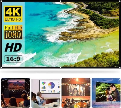 Beamer Motorleinwand 186*105cm HD 4K 84'' Beamer Leinwand Stoff Beamer 16:9 - Bild 1 von 4