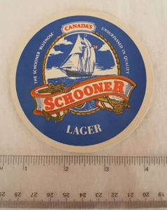 Schooner Lager Beer Coaster. Superb Condition - Picture 1 of 2