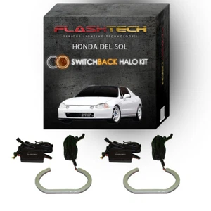 Kit de halo de faros LED ojo de ángel blanco para faros Honda Del Sol 1994-1997 - Imagen 1 de 2