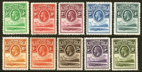 Basutoland 1 to 10 complete set - mh - George V (read) Cover