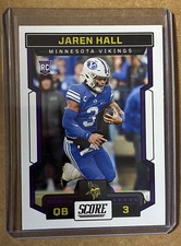 2023 Score Card JAREN HALL RC #311 Minnesota Vikings Rookie Quarterback