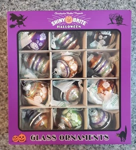 2024 Brite Lucido Christopher Radko Halloween Ornamenti Set di 12 Teschio di Zucchero - Foto 1 di 5