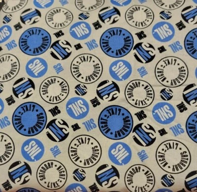 SNL SATURDAY NIGHT LIVE LOGO Print 2 5/8 Yards 44" wide 100% Cotton Fabric - Image 1 of 2