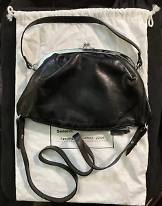 Maison Martin Margiela For H&M Black Upside Down Leather Shoulder Bag - Picture 1 of 5