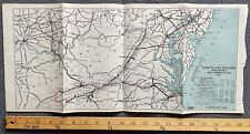 1891 Railroad Map 20x9" NORFOLK & WESTERN & Connections ~ Rare Antique Color Map
